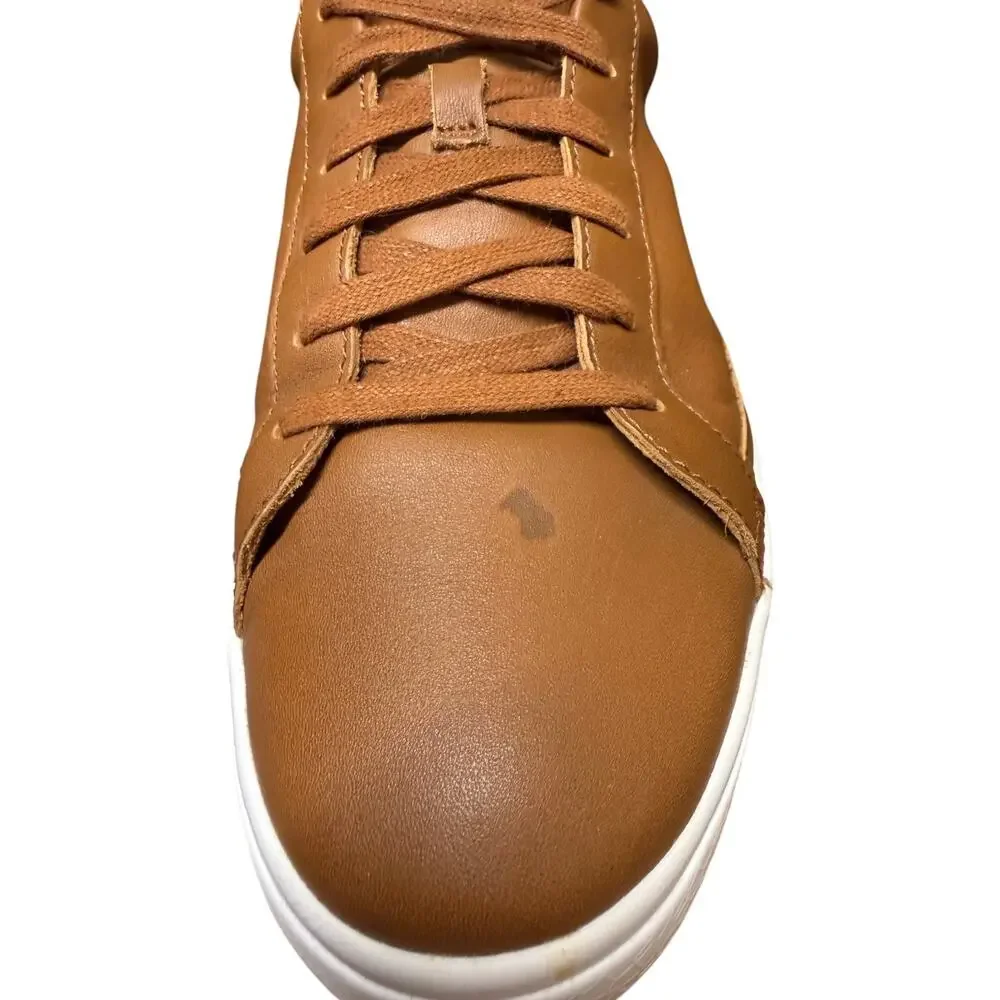 KIZIK Vegas Men 10W/Women 11.5W Hands Free Chestnut Brown Leather Sneakers READ